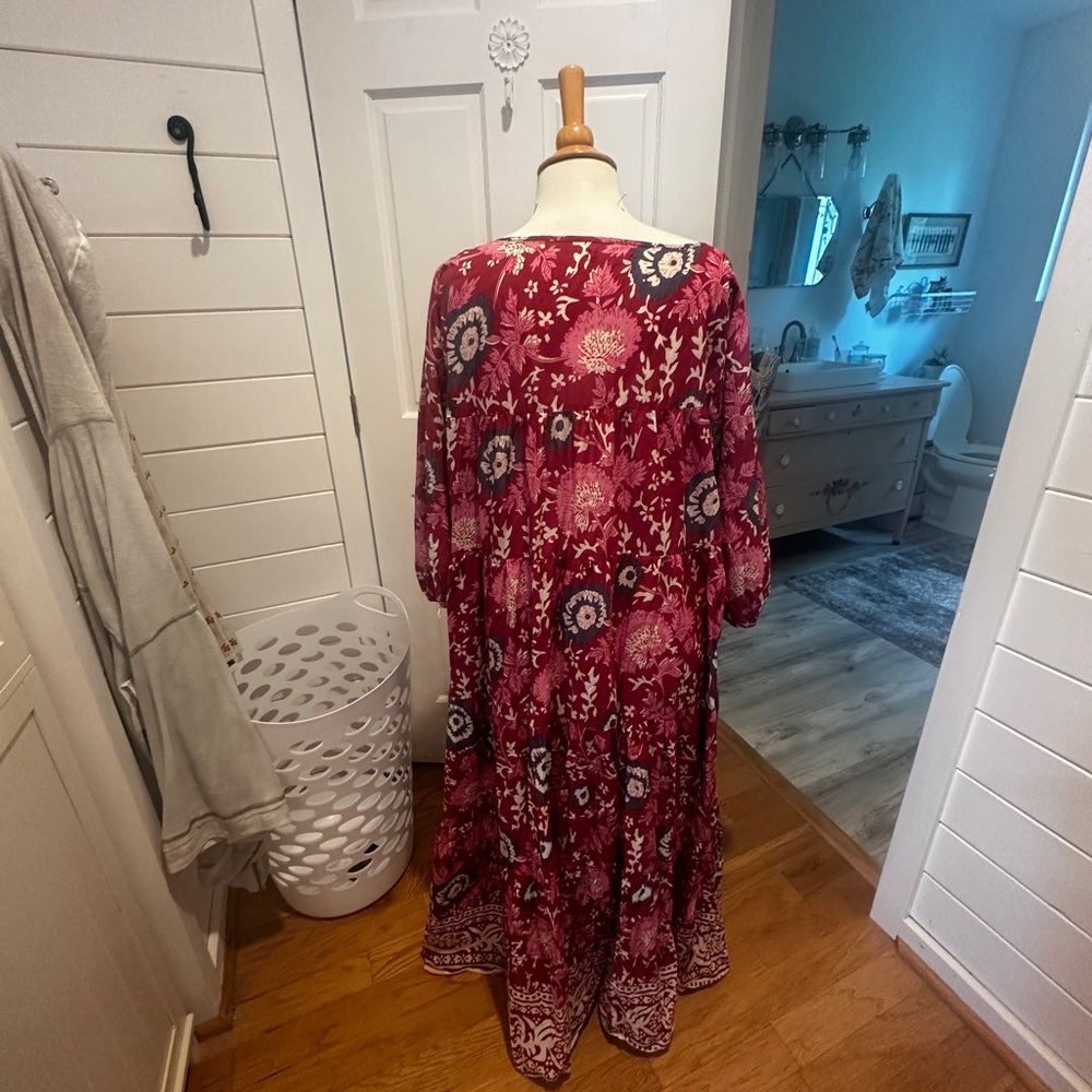 Floral Red and pink Boho maxi dress - Picture 7 of 9